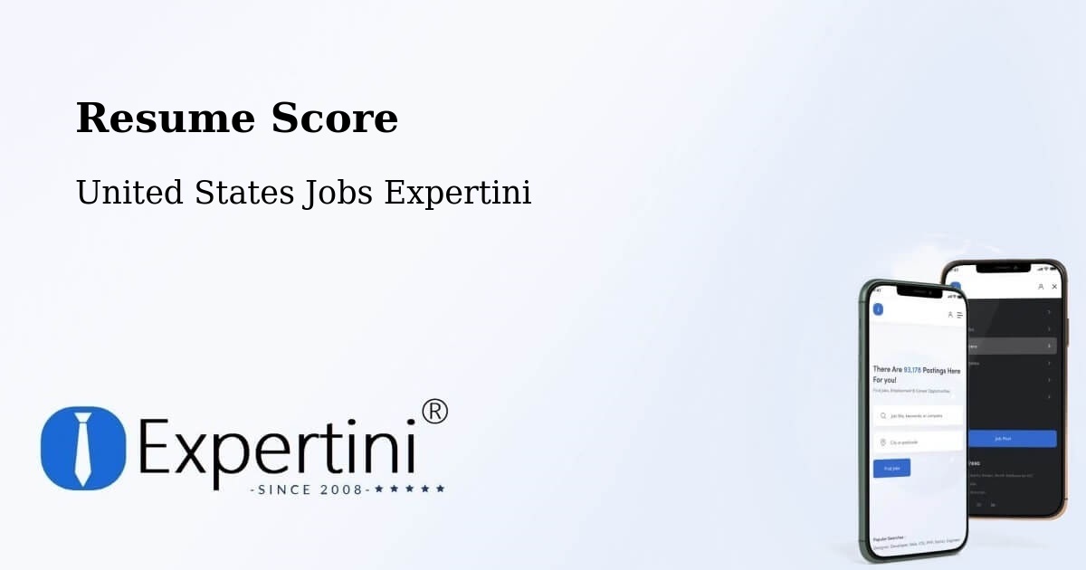 Resume Score & Job Description Match Tool – Bowie - United States Jobs Expertini